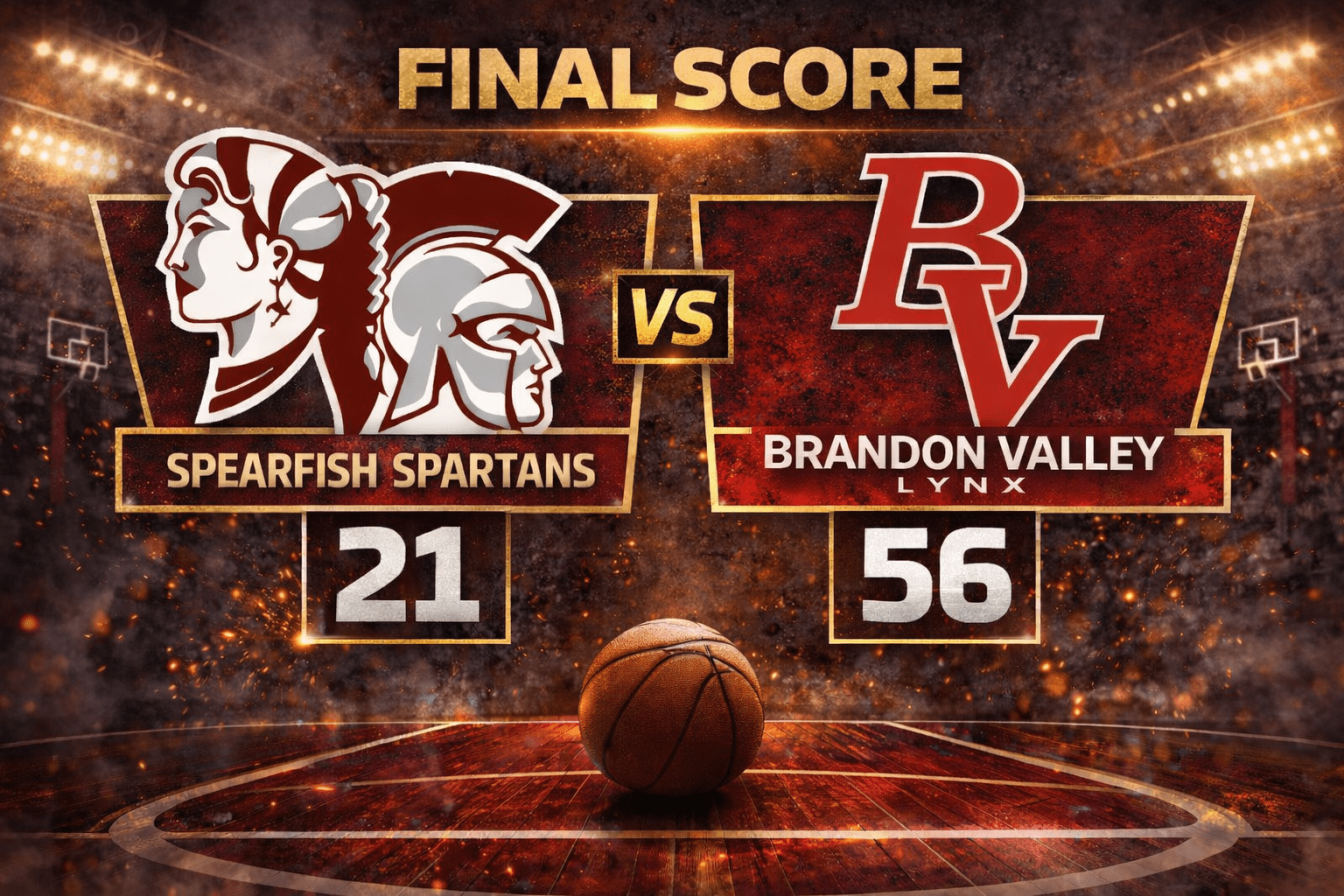 Spartans Battle but Fall to Brandon Valley, 56-21