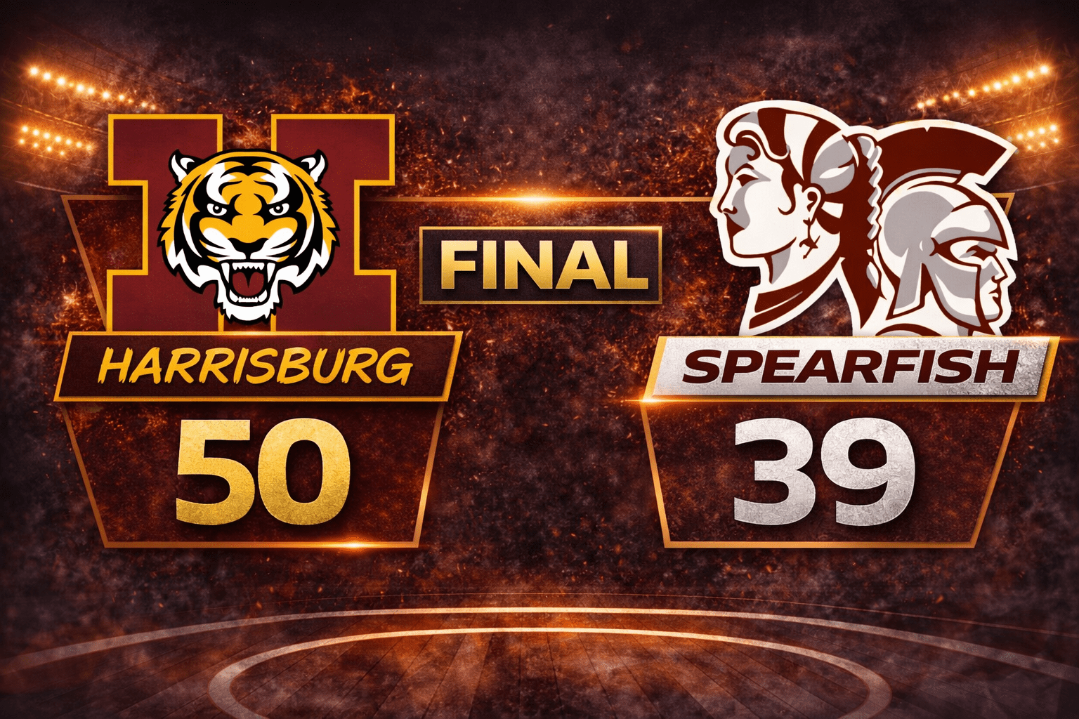 Spartans Rally Multiple Times but Fall to Harrisburg Tigers, 50–39